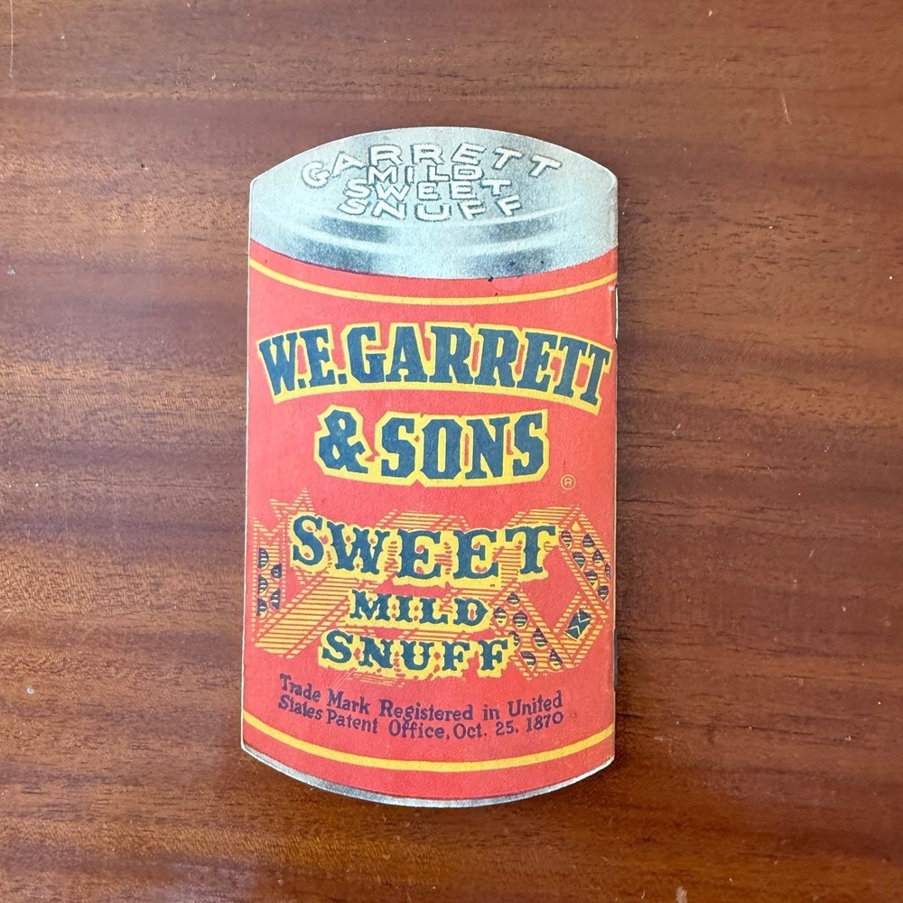 Vintage W.E. Garrett Sweet Mild‎ Snuff Advertising Memo Notepad Unused